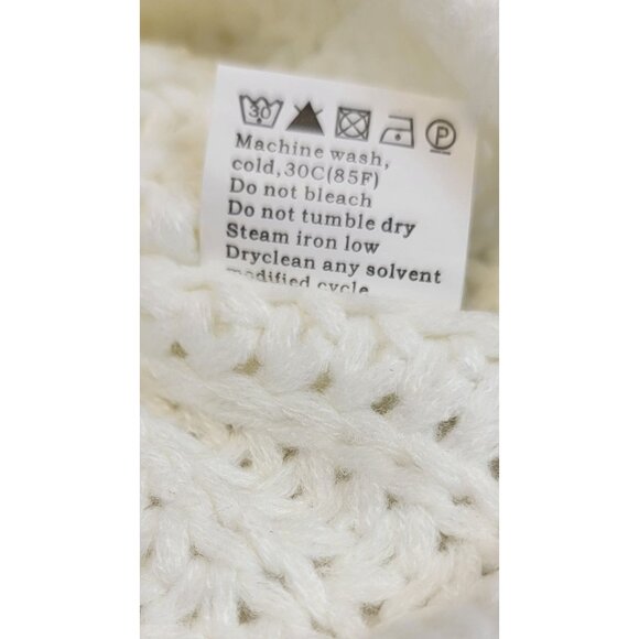 Womens Sweater Wide Neck Ultra White Knit Drop Shoulder Large New In Bag - Picture 5 of 8
